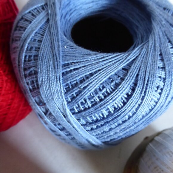 NEW VINTAGE COTTON CROCHET BEDSPREAD THREAD SPOOLS LOT OF 6 - Picture 11 of 12